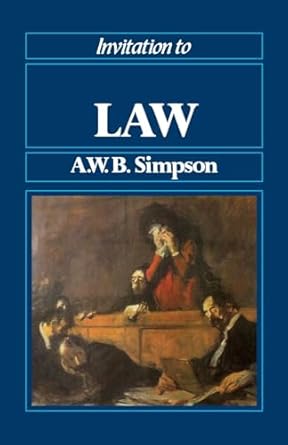 invitation to law 1st edition a w b simpson 0631145389, 978-0631145387
