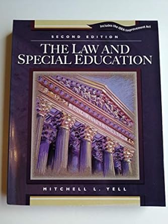 the law and special education includes the idea improvement act 1st edition mitchell l yell 0131106708,