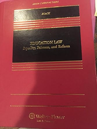 education law equality fairness and reform 1st edition derek w black ,jr garda, robert a ,john e taylor