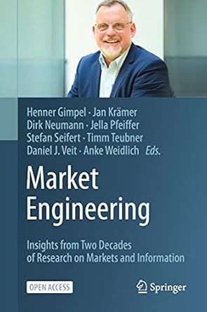 market engineering insights from two decades of research on markets and information 1st edition henner gimpel