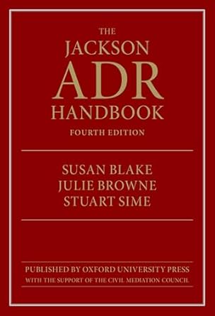 the jackson adr handbook 1st edition stuart sime ,susan blake ,julie browne 0198937644, 978-0198937647