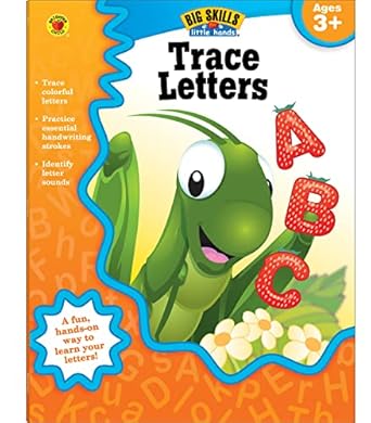 carson dellosa trace letters handwriting workbook for kids ages 3+ preschool and kindergarten handwriting