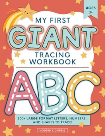 my first giant tracing workbook over 100 large format letters numbers and shapes to trace 1st edition modern