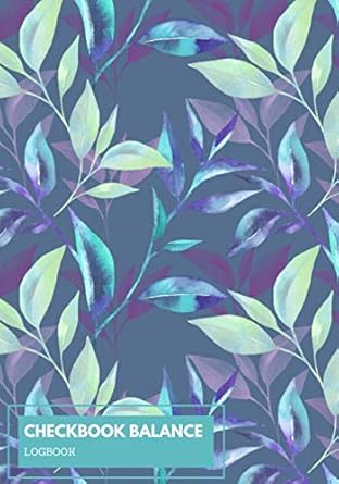 checkbook balance logbook purple floral 6 column checking account payment record tracker manage cash going in