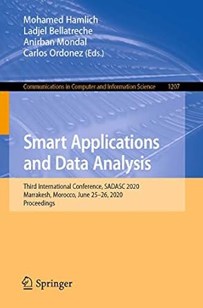 smart applications and data analysis third international conference sadasc 2020 marrakesh morocco june 25 26
