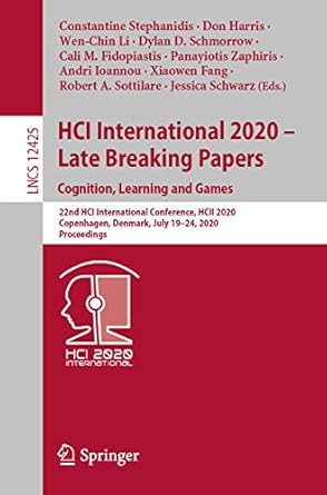 hci international 2020 late breaking papers cognition learning and games 22nd hci international conference