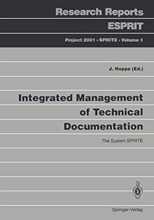 integrated management of technical documentation the system sprite 1st edition jirka hoppe 3540558802,