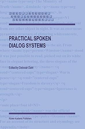 practical spoken dialog systems 1st edition deborah dahl 1402026749, 978-1402026744