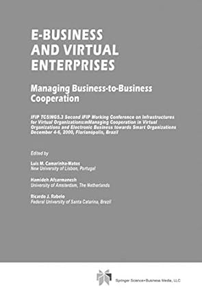e business and virtual enterprises managing business to business cooperation 1st edition luis m camarinha