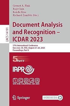 document analysis and recognition icdar 2023 17th international conference san jose ca usa august 21 26 2023