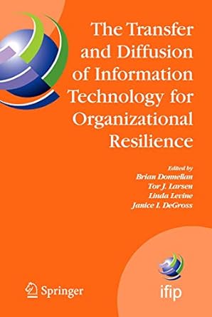 the transfer and diffusion of information technology for organizational resilience ifip tc8 wg 8 6