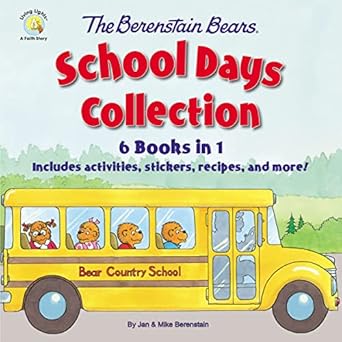 the berenstain bears school days collection 6 books in 1 includes activities stickers recipes and more 1st