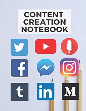 content creation notebook template journal diary and log for strategic social media use and content creators
