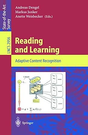 reading and learning adaptive content recognition 1st edition andreas dengel ,markus junker ,anette