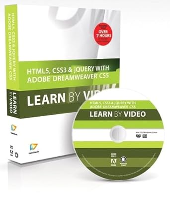 html5 css3 and jquery with adobe dreamweaver cs5 5 learn by video 1st edition video2brain ,david powers
