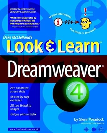deke mcclellands look and learn dreamweaver 4 1st edition glenn weadock ,deke mcclelland ,emily weadock