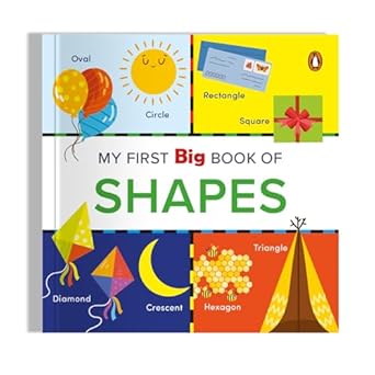 my first big book of shapes illustrated board book of shapes for preschool kids toddlers book for 1+ penguin
