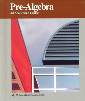 mcdougal littell pre algebra   pre algebra 1992 1st edition mcdougal littel 0395591236, 978-0395591239