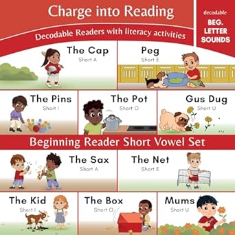 charge into reading decodable books 10 beginning letter sound short vowel decodable readers to help pre k and