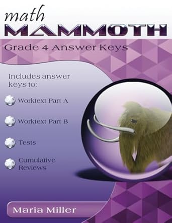 math mammoth grade 4 answer keys 1st edition maria miller 170549045x, 978-1705490457