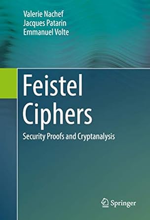 feistel ciphers 1st edition nachef 3319495283, 978-3319495286