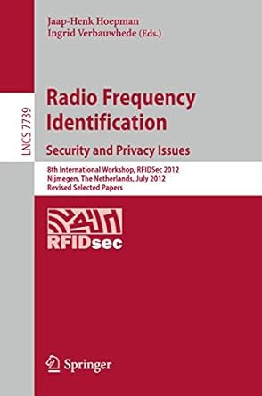 radio frequency identification security and privacy issues 8th international workshop rfidsec 2012 nijmegen