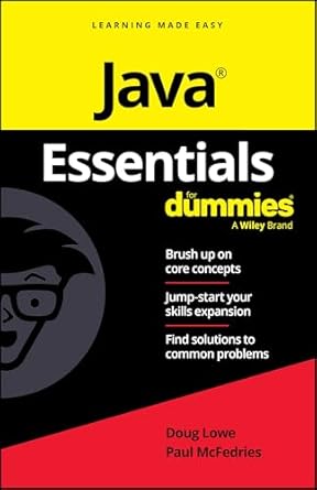 java essentials for dummies 1st edition doug lowe ,paul mcfedries 1394296975, 978-1394296972