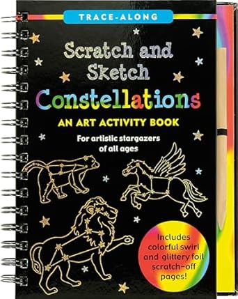 constellations scratch and sketch 1st edition peter pauper press 1441317260, 978-1441317261