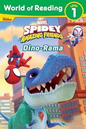 world of reading spidey and his amazing friends dino rama 1st edition steve behling 1368094368, 978-1368094368