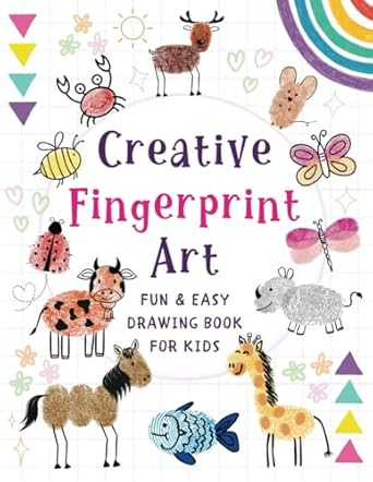 creative fingerprint art fun and easy drawing book for kids 1st edition kika books 9334049618, 978-9334049619