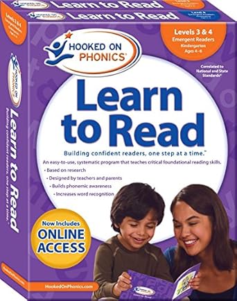hooked on phonics learn to read levels 3and4 complete emergent readers 1st edition hooked on phonics