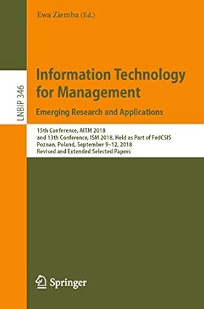 information technology for management emerging research and applications 1st edition ewa ziemba 3030151530,