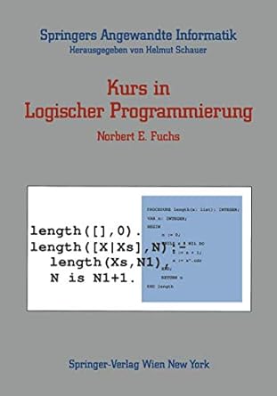 kurs in logischer programmierung 1st edition norbert e fuchs 3211822356, 978-3211822357