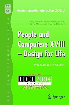 people and computers xviii design for life proceedings of hci 2004 1st edition sally fincher ,panos