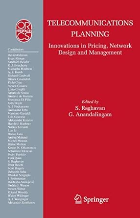 telecommunications planning innovations in pricing network design and management 1st edition s raghavan ,g