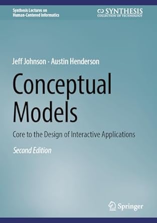 conceptual models core to the design of interactive applications 1st edition jeff johnson ,austin henderson