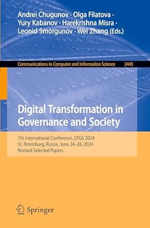 digital transformation in governance and society 7th international conference dtgs 2024 st petersburg russia