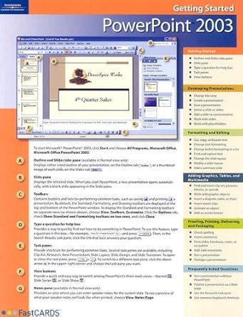 fastcard powerpoint 2003 getting started 1st edition  1418848204, 978-1418848200