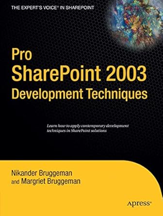 pro sharepoint 2003 development techniques 1st edition margriet bruggeman 1590597613, 978-1590597613