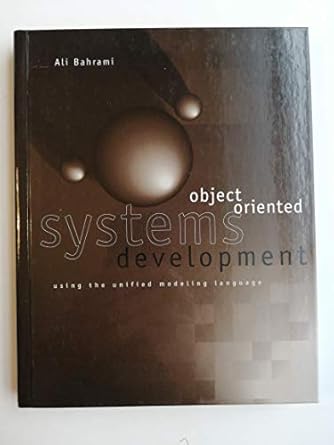 object oriented systems development 1st edition ali bahrami 025625348x, 978-0256253481