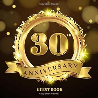 30th anniversary guest book black gold guestbook wedding glossy cover place for a photo cream color paper 123