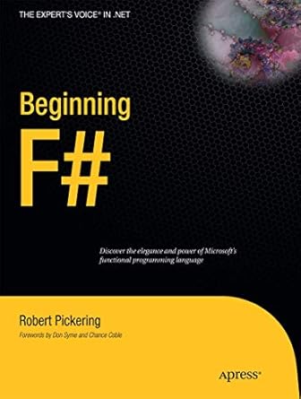 beginning f# 1st edition robert pickering 1430223898, 978-1430223894