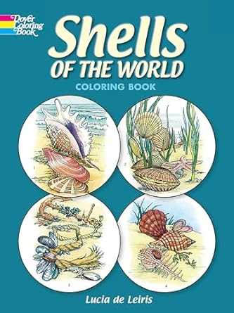 shells of the world coloring book 1st edition lucia deleiris 0486243680, 978-0486243689