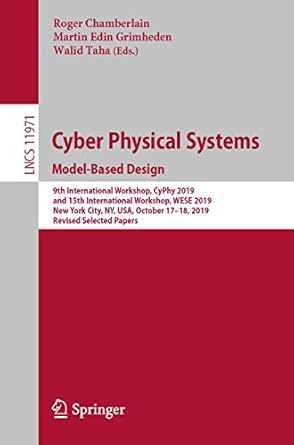 cyber physical systems model based design 9th international workshop cyphy 2019 and 15th international