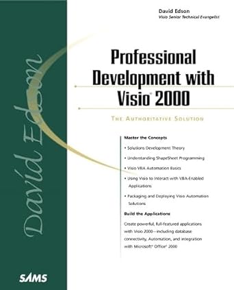 professional development with visio 2000 1st edition david a edson 067231813x, 978-0672318139