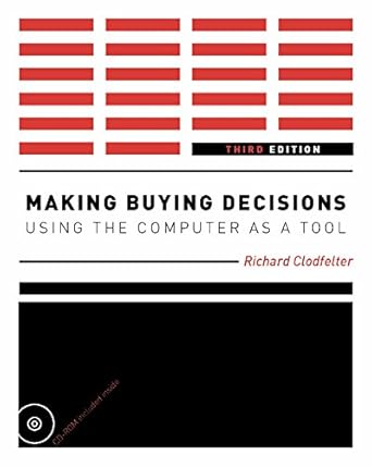making buying decisions using the computer as a tool 1st edition richard clodfelter 1563676990, 978-1563676994