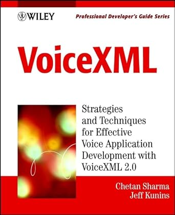voicexml professional developers guide with cdrom 1st edition chetan sharma ,jeff kunins 0471418935,