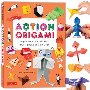 action origami paper toys that fly hop twirl shake and surprise 1st edition isamu sasagawa 4805319445,