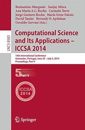 computational science and its applications iccsa 2014 14th international conference guimaraes portugal june