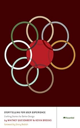 storytelling for user experience crafting stories for better design by whitney quesenbery kevin brooks